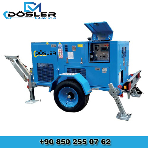 3 Ton Capacity Hydraulic Diesel Engine Capsten System Cable Pulling Machine