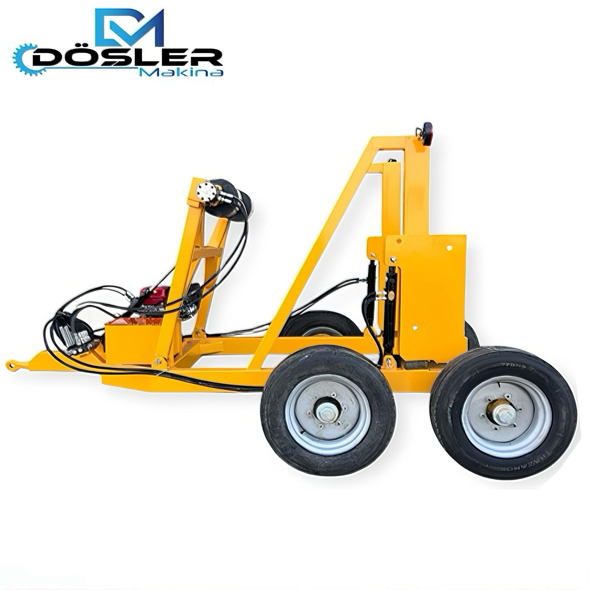 Tractor couplet full hydroulic cable drum trailer 8 Tons capacity