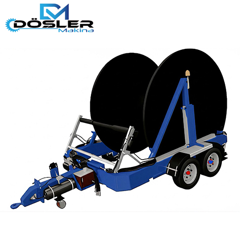 Diesel engine full hydroulic cable drum trailer 3 tons capacity